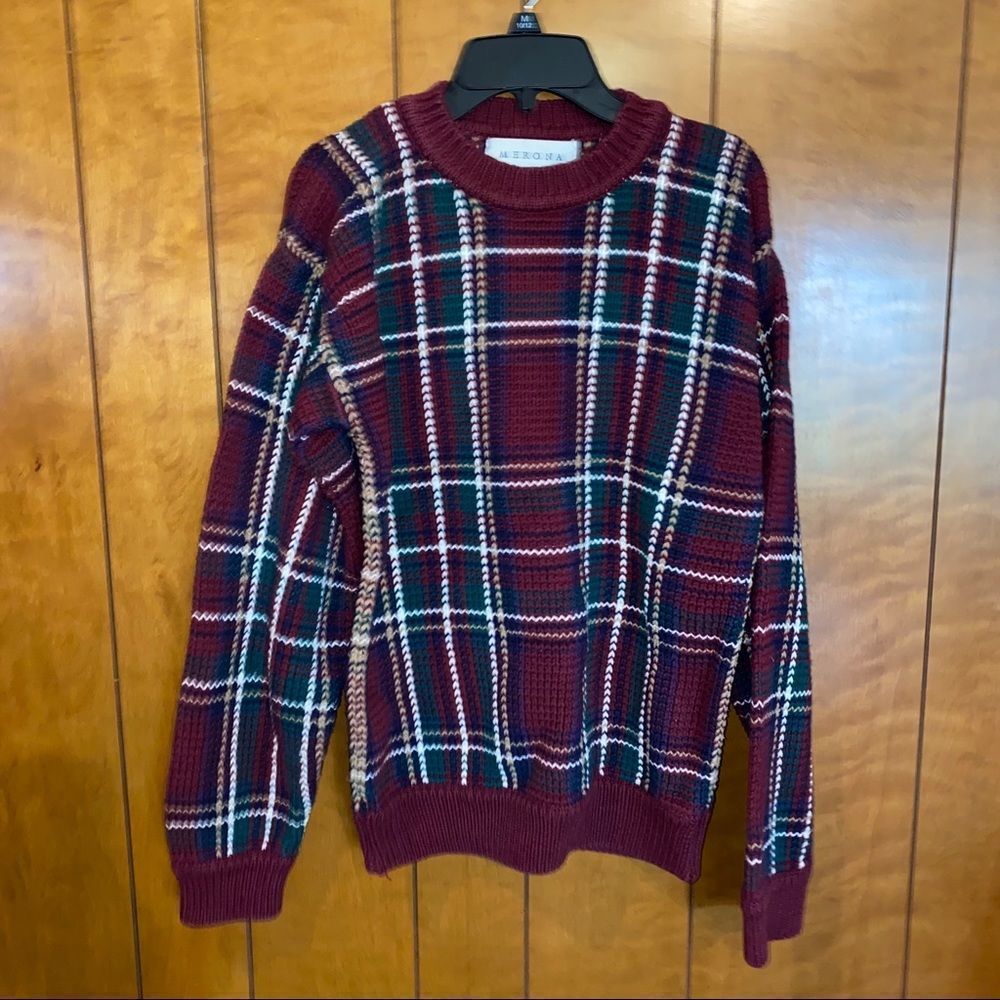 Women’s Merona plaid sweater sz S - Picture 3 of 6